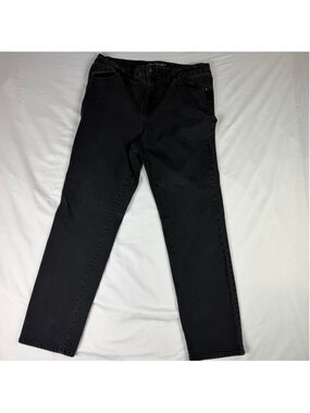 Gloria Vanderbilt Amanda Jeans Women 16 Black Slim Straight Stretch